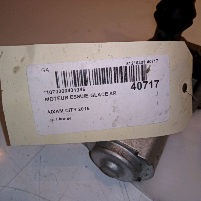 Moteur essuie-glace arrière occasion CITY 4