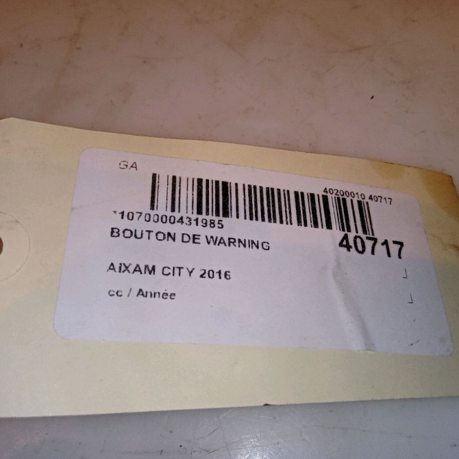 Bouton de warning occasion CITY 4