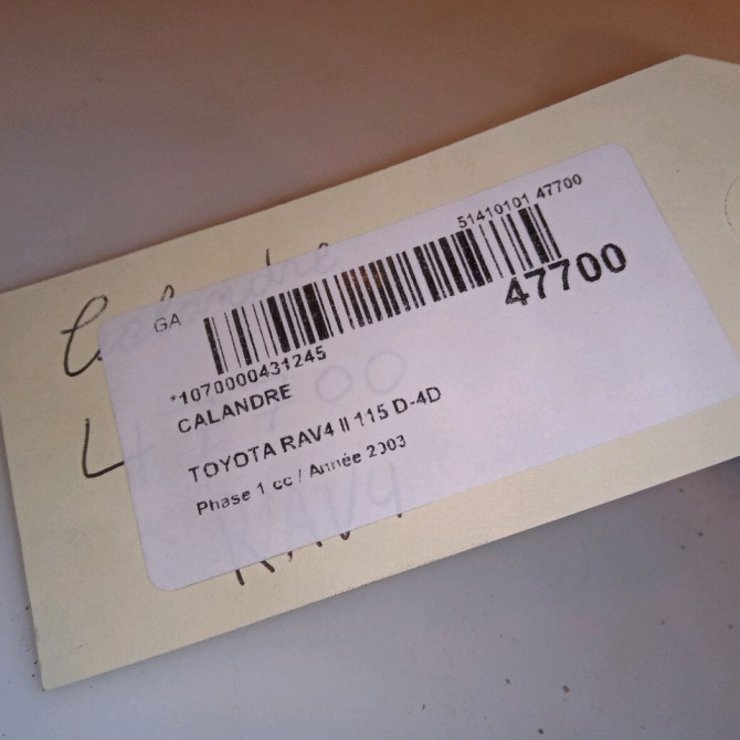 Calandre occasion TOYOTA RAV4 II Phase 1 07-2000->10-2003 115 D-4D 5393142020 4