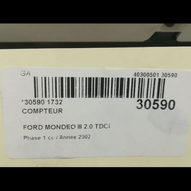 Compteur occasion FORD MONDEO II Phase 1 09-2000->06-2007 2.0 TDCI 130ch 4