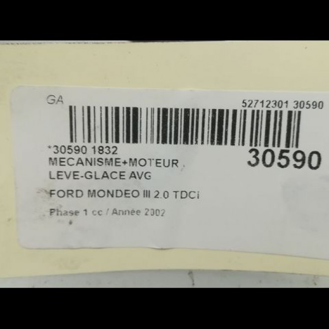 Mecanisme+moteur leve-glace avg occasion FORD MONDEO II Phase 1 09-2000->06-2007 2.0 TDCI 130ch 1417698 5