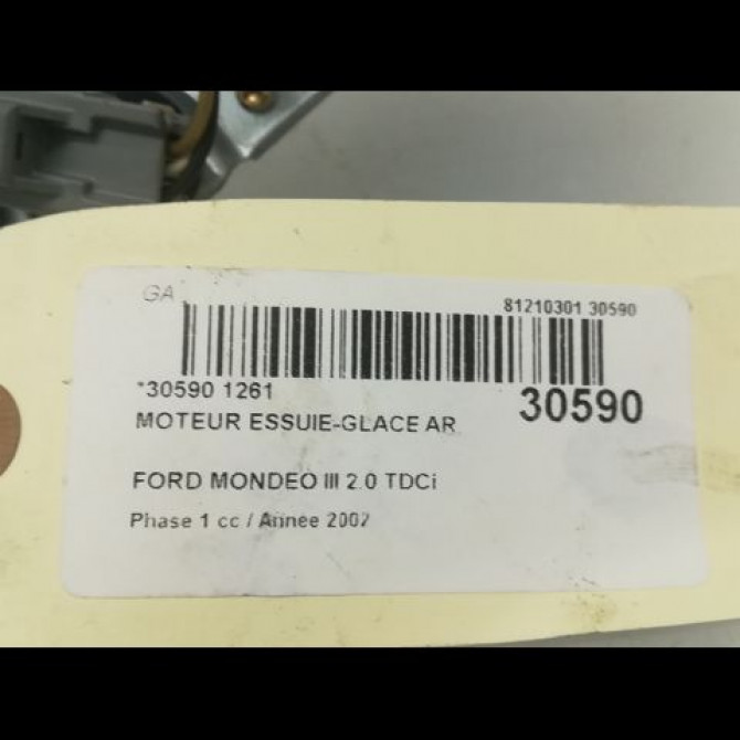Moteur essuie-glace arrière occasion FORD MONDEO II Phase 1 09-2000->06-2007 2.0 TDCI 130ch 1230705 3