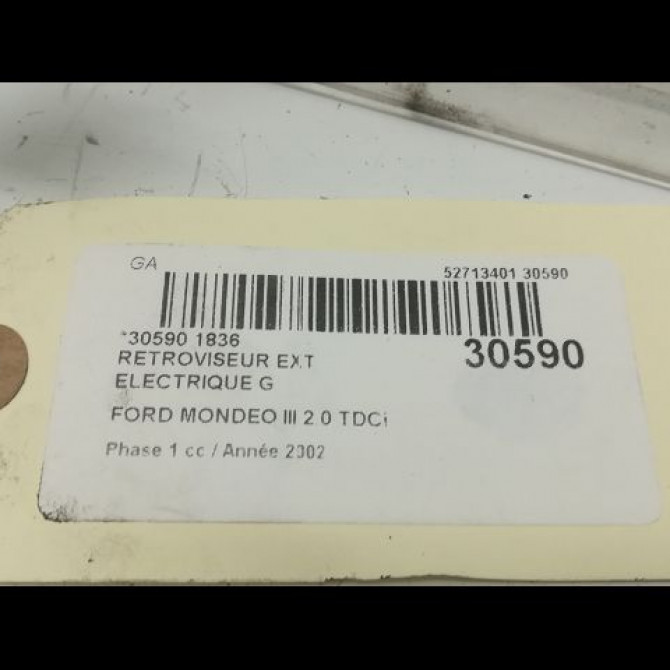Retroviseur exterieur electrique gauche occasion FORD MONDEO II Phase 1 09-2000->06-2007 2.0 TDCI 130ch 1375190 3