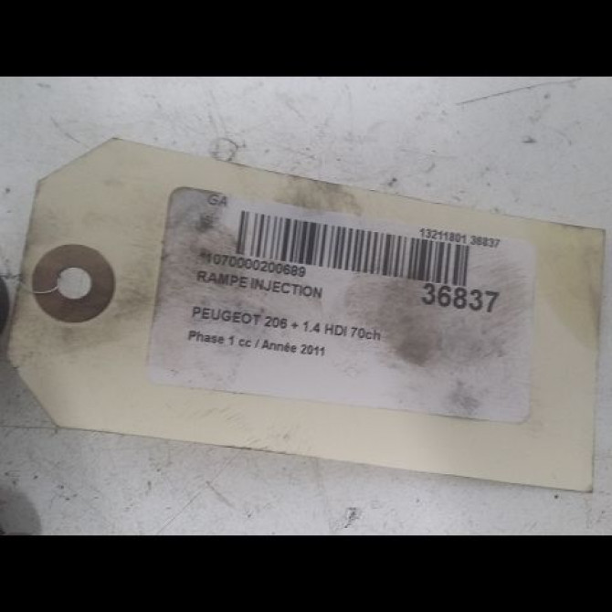 Rampe injection occasion PEUGEOT 206 + Phase 1 03-2009->05-2013 1.4 HDI 70ch 1570Q4 2