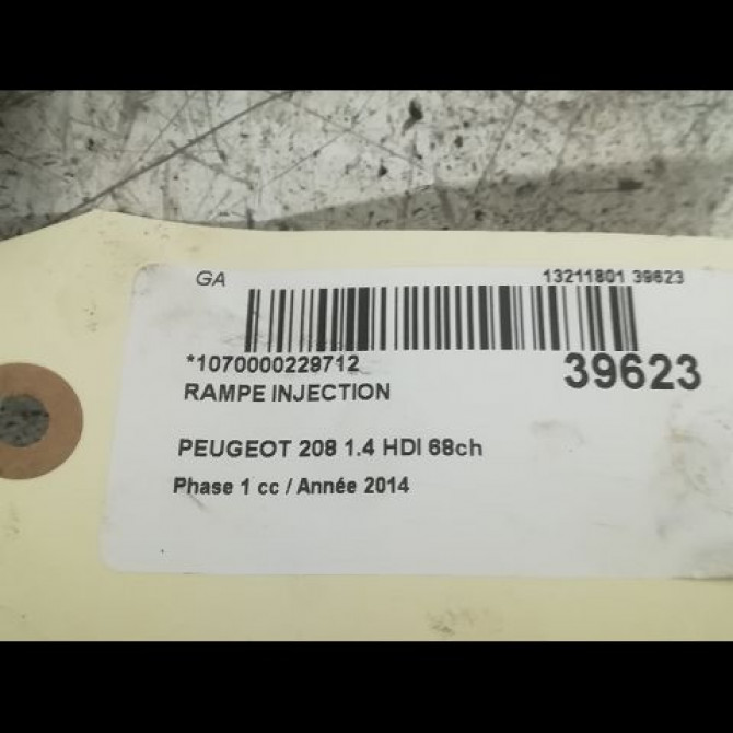 Rampe injection occasion PEUGEOT 208 208 Phase 1 2012-03-01->2015-09-30 1.4 HDI 68ch 1570Q4 3