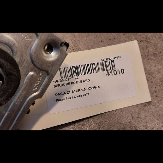 Serrure porte arg occasion DACIA DUSTER Phase 1 03-2010->12-2013 1.5 DCI 85ch 825030283R 3