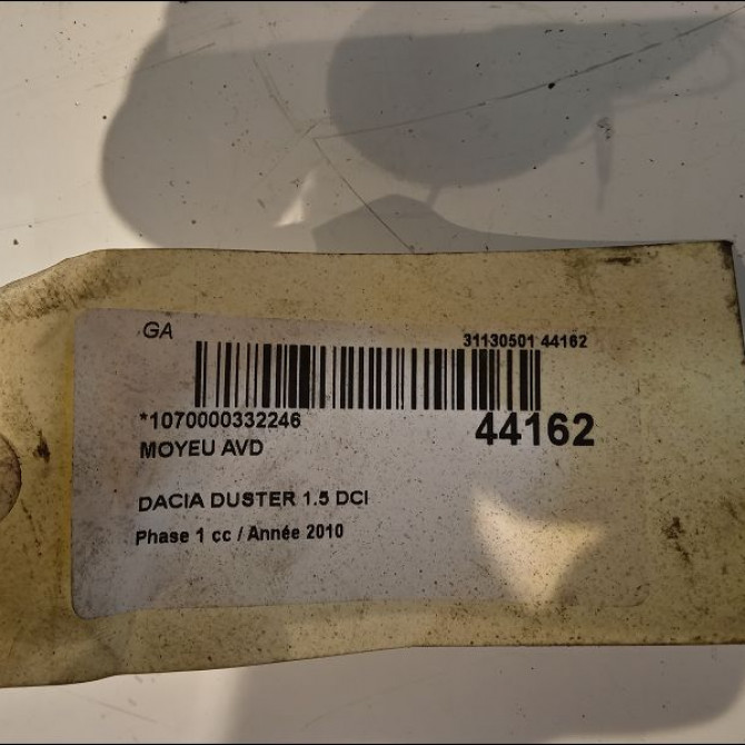 Moyeu avd occasion DACIA DUSTER Phase 1 03-2010->12-2013 1.5 DCI 110ch 402020009R 3