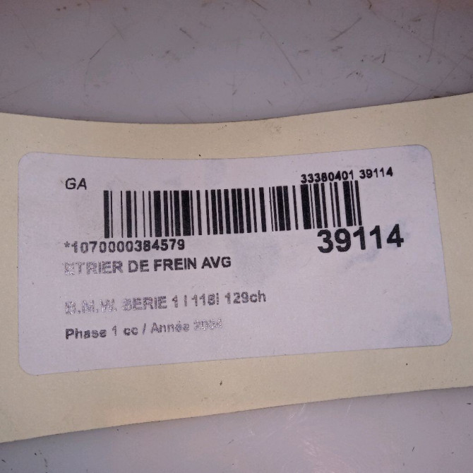 Etrier de frein avant gauche occasion B.M.W. SERIE 1 I Phase 1 05-2004->12-2006 118i 129ch 34116774681 4