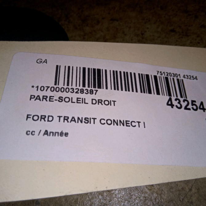 Pare-soleil droit occasion FORD TRANSIT CONNECT I 5118460 3
