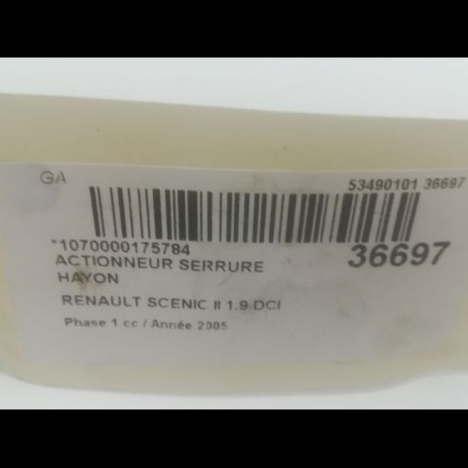 Actionneur serrure hayon occasion RENAULT SCENIC II Phase 1 03-2004->09-2006 1.9 DCI 120ch 3