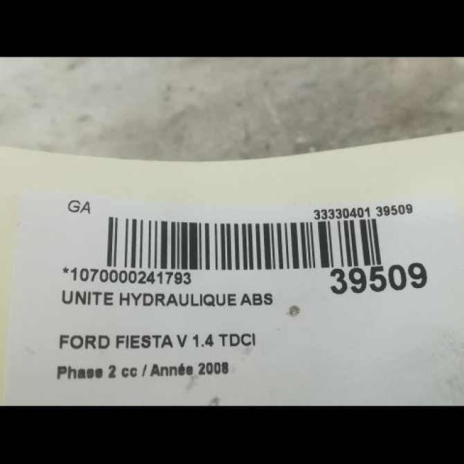 Unité hydraulique ABS occasion FORD FIESTA V Phase 2 10-2005->10-2008 1.4 TDCI 1467717 3