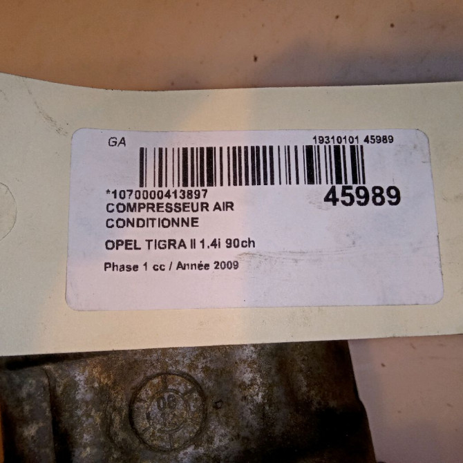 Compresseur air conditionne occasion OPEL TIGRA II Phase 1 09-2004->... 1.4i 90ch 24461719 4