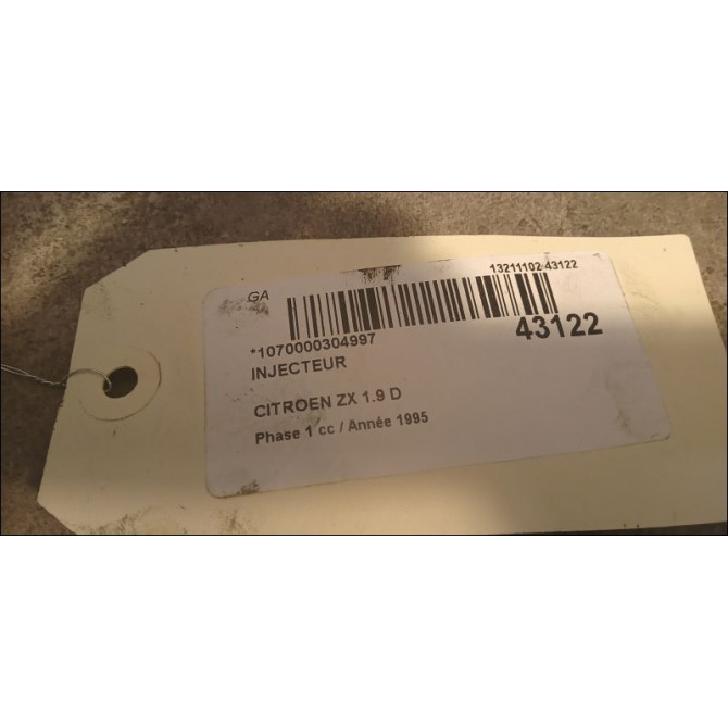 Injecteur occasion CITROEN ZX Phase 1 05-1992->06-1994 1.9 D 2