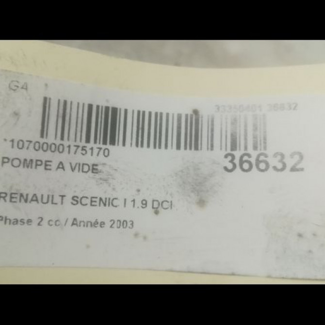 Pompe a vide occasion RENAULT SCENIC I Phase 2 08-1999->06-2003 1.9 DCI 100ch 8200689330 3
