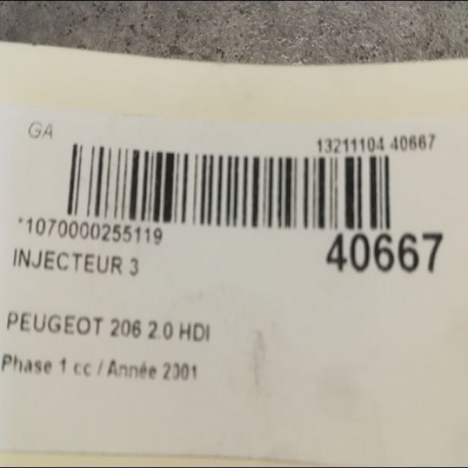 occasion PEUGEOT 206 Phase 1 09-1998->03-2009 2.0 HDI 1980H8 3