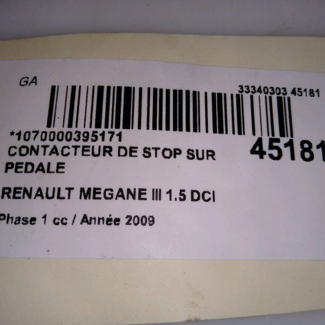 occasion RENAULT MEGANE III Phase 1 11-2008->01-2012 1.5 DCI 85ch 253209243R 4