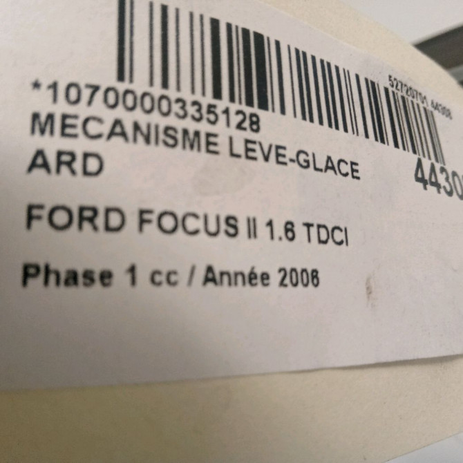 Mecanisme leve-glace arrière droit occasion FORD FOCUS II Phase 1 09-2004->12-2007 1.8 TDCI 115ch 1738648 3