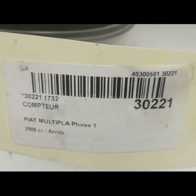 Compteur occasion FIAT MULTIPLA Phase 1 01-1999->09-2004 46801156 4