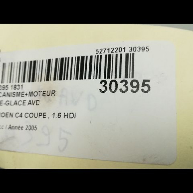 Mecanisme + moteur lève-glace avant droit occasion CITROEN C4 I Phase 1 11-2004->07-2008 1.6 HDi 110ch 9222R1 4