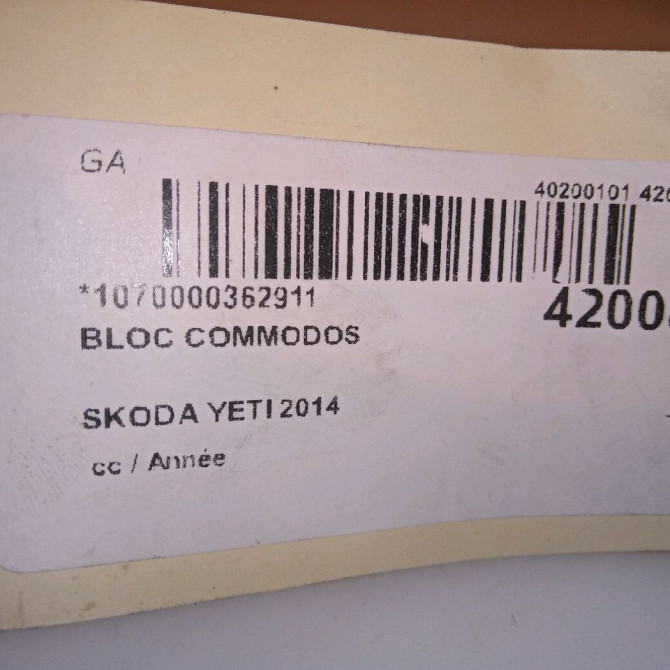 Bloc commodos occasion SKODA YETI 5