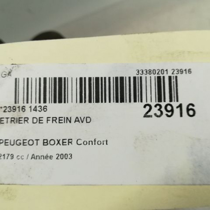 Etrier de frein avant droit occasion PEUGEOT BOXER II Phase 1 02-2002->06-2006 2.2 HDI 100ch 1607378180 4