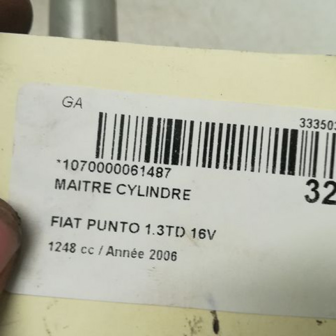 Maitre cylindre occasion FIAT GRANDE PUNTO III Phase 1 09-2005->12-2013 1.3 DT MULTIJET 16v 90ch 77365715 4