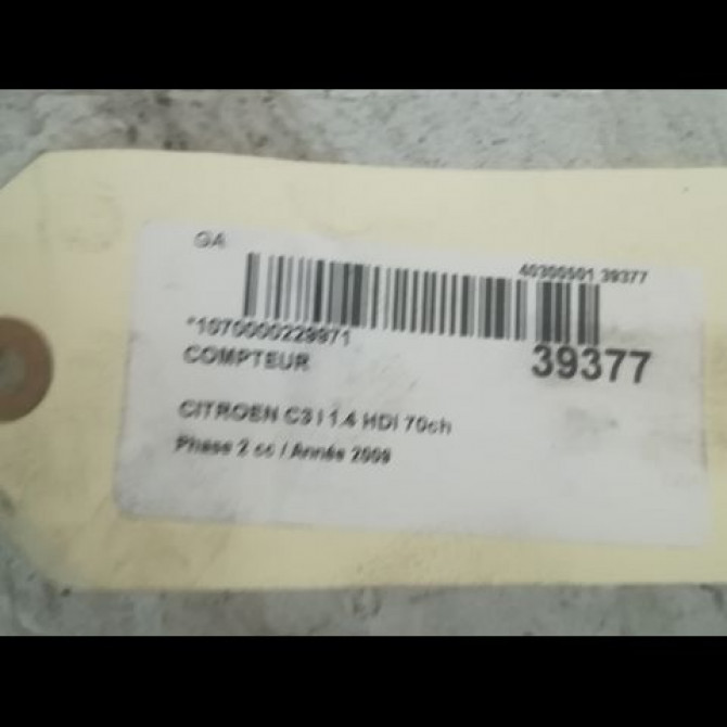 Compteur occasion CITROEN C3 I Phase 2 10-2005->12-2010 1.4 HDi 70ch 6105WL 3