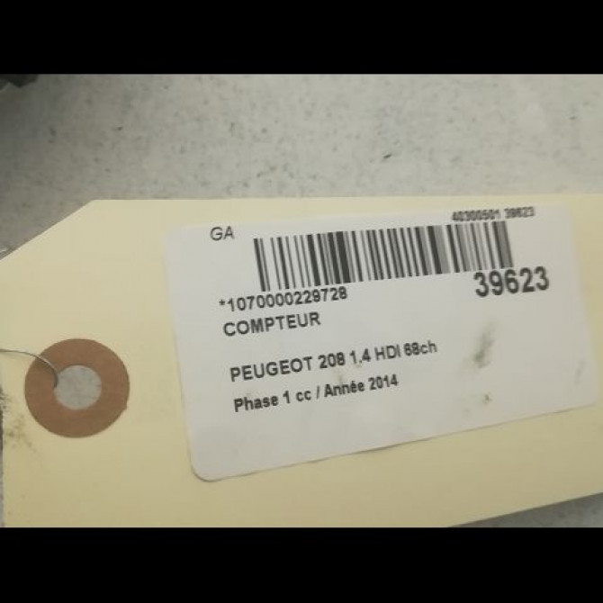 Compteur occasion PEUGEOT 208 208 Phase 1 2012-03-01->2015-09-30 1.4 HDI 68ch 9813869080 3