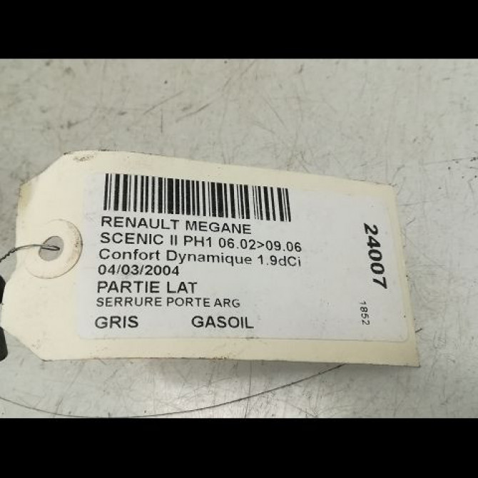 Serrure porte arg occasion RENAULT MEGANE II Phase 1 09-2003->12-2005 8200119333 5