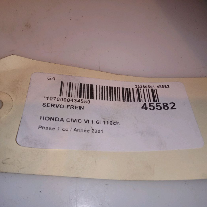 Servo-frein occasion HONDA CIVIC VI Phase 1 03-2001->12-2003 1.6i 110ch 1469S6DR00 4