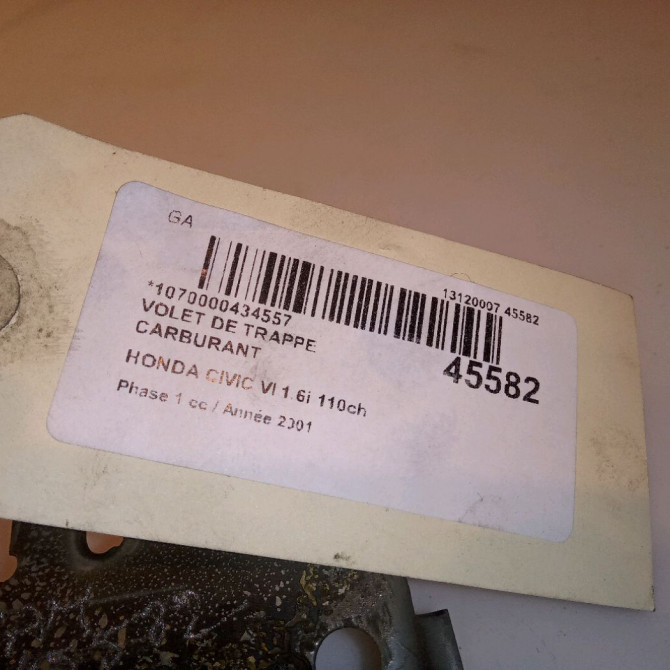 Volet de trappe carburant occasion HONDA CIVIC VI Phase 1 03-2001->12-2003 1.6i 110ch 63910S6A300ZZ 4