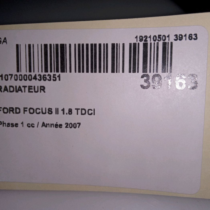 Radiateur occasion FORD FOCUS II Phase 1 09-2004->12-2007 1.8 TDCI 115ch 1357325 4