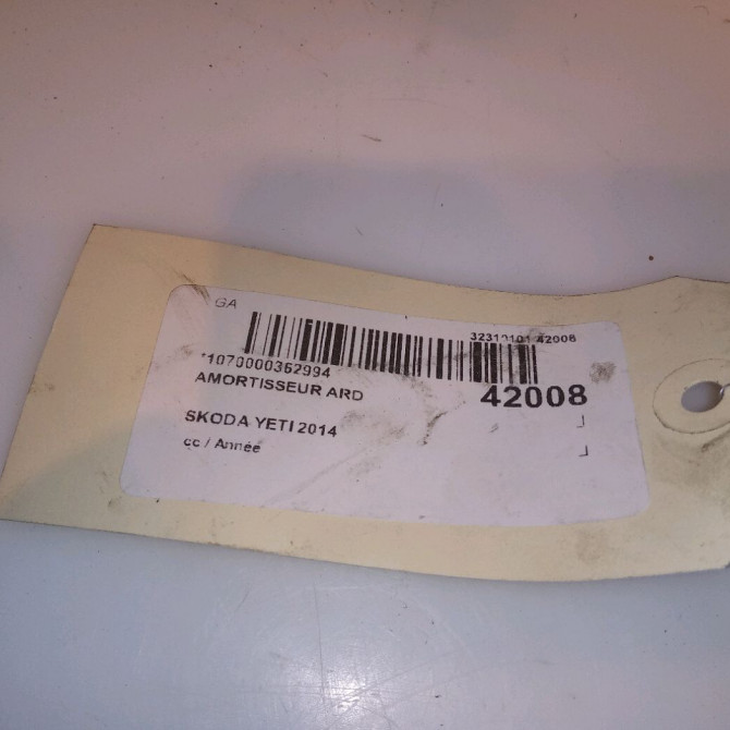 Amortisseur arrière droit occasion SKODA YETI 1K0513029MN 3