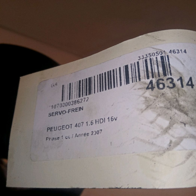 Servo-frein occasion PEUGEOT 407 Phase 1 04-2004->07-2008 1.6 HDI 16v 1611244580 4