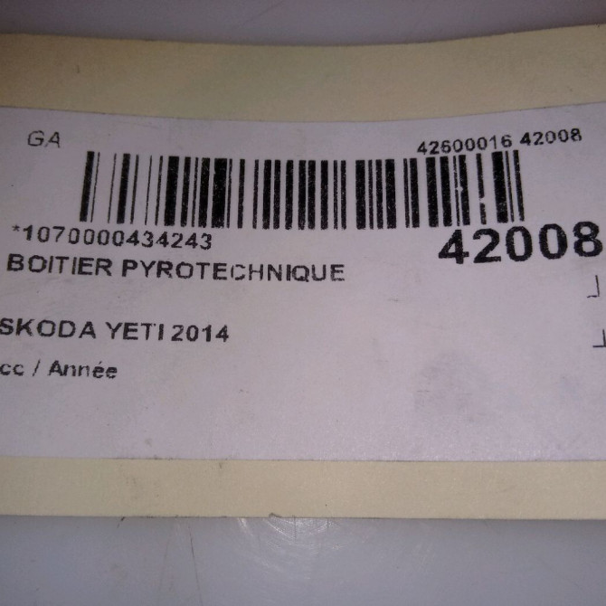 Boitier pyrotechnique occasion SKODA YETI 5C0959655BLN1 5