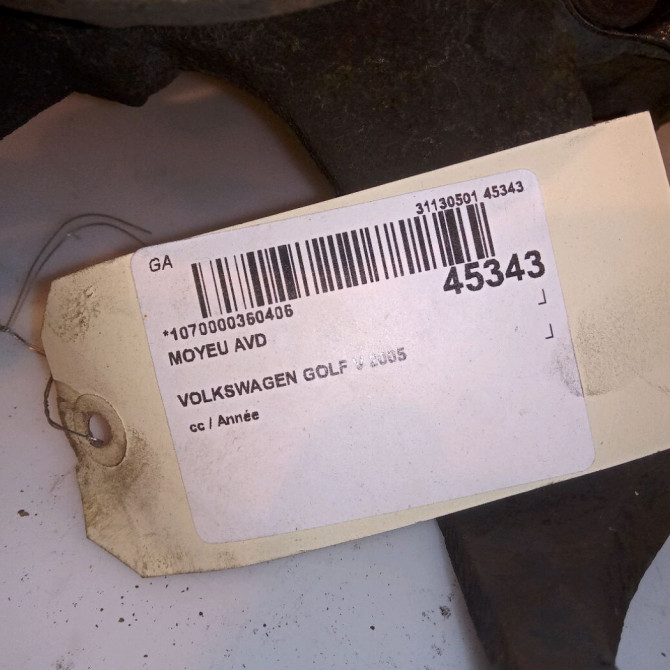 Moyeu avd occasion VOLKSWAGEN GOLF V 5K0498621A 4