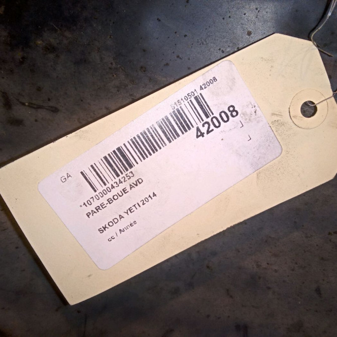 Pare-boue avant droit occasion SKODA YETI 5L0809958B 4