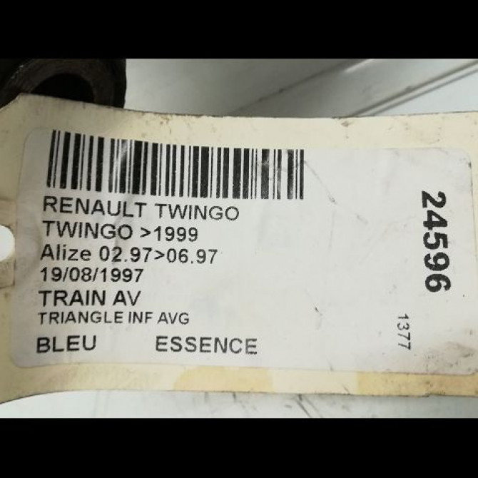 Triangle inf avg occasion RENAULT TWINGO I Phase 1 04-1993->08-1998 Air 8200737125 3
