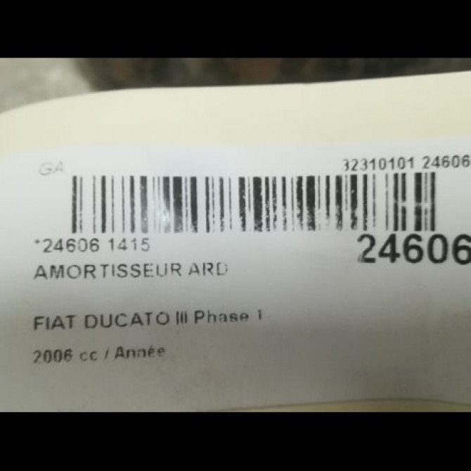 Amortisseur arrière droit occasion FIAT DUCATO III Phase 1 06-2006->10-2014 1362558080 2