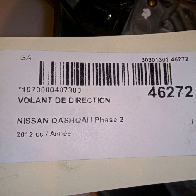 Volant de direction occasion NISSAN QASHQAI I Phase 2 LONG +2 03-2010->04-2014 48430JD01D 4