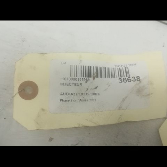 Injecteur occasion AUDI A3 I Phase 2 10-2000->06-2003 1.9 TDi 130ch 2