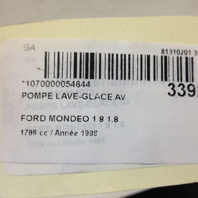 Pompe lave-glace avant occasion FORD MONDEO I Phase 2 10-1996->09-2000 1.8 7003178 4