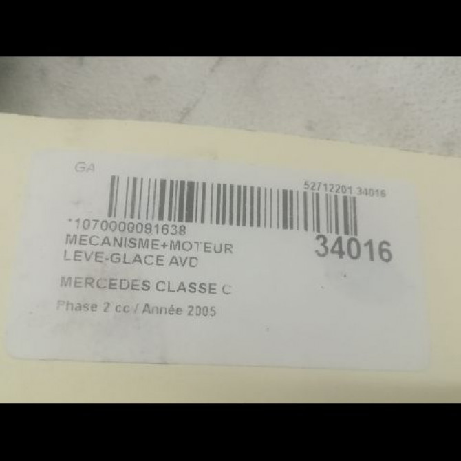 Mecanisme + moteur lève-glace avant droit occasion MERCEDES CLASSE C COUPE SPORT II Phase 2 03-2004->04-2008 C 220 CDI 2037204046 3