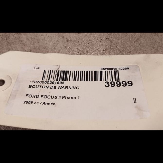 Bouton de warning occasion FORD FOCUS II Phase 1 09-2004->12-2007 1335876 2