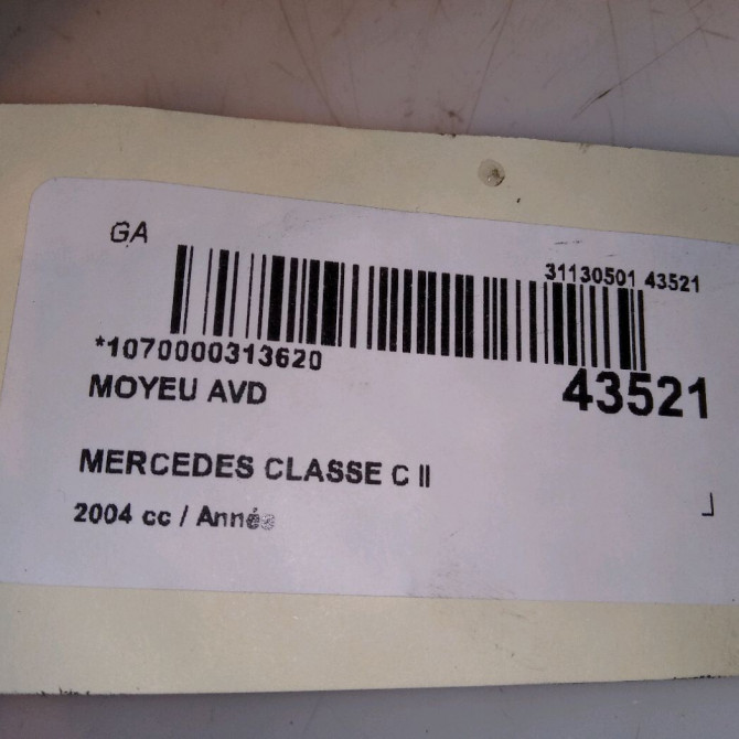 Moyeu avd occasion MERCEDES CLASSE C II Phase 2 BREAK 03-2004->06-2007 2093300325 4