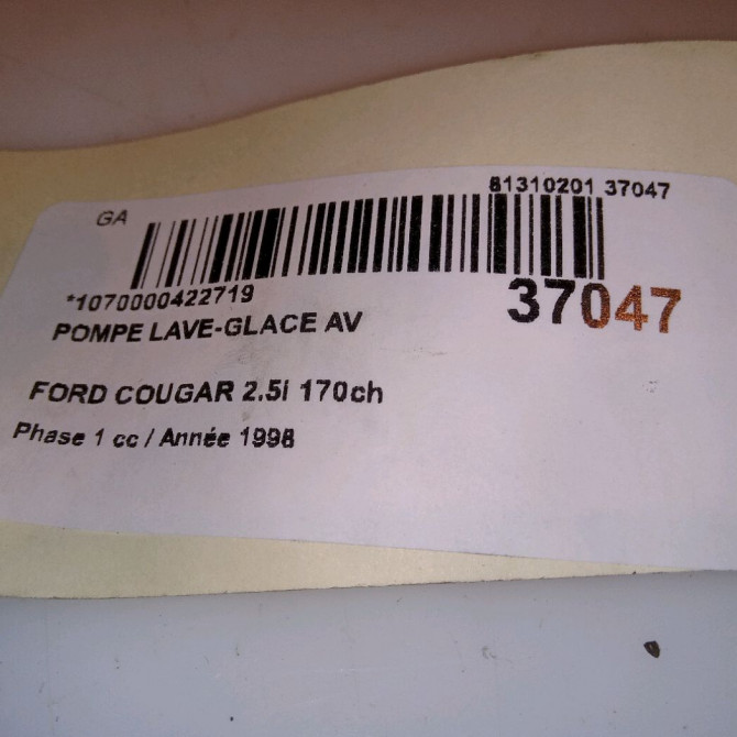 Pompe lave-glace avant occasion FORD COUGAR Phase 1 10-1998->07-2001 2.5i 170ch 7003178 4