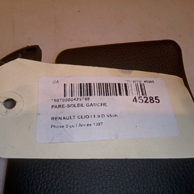 Pare-soleil gauche occasion RENAULT CLIO I Phase 3 03-1996->08-1998 1.9 D 65ch 7700829185 4
