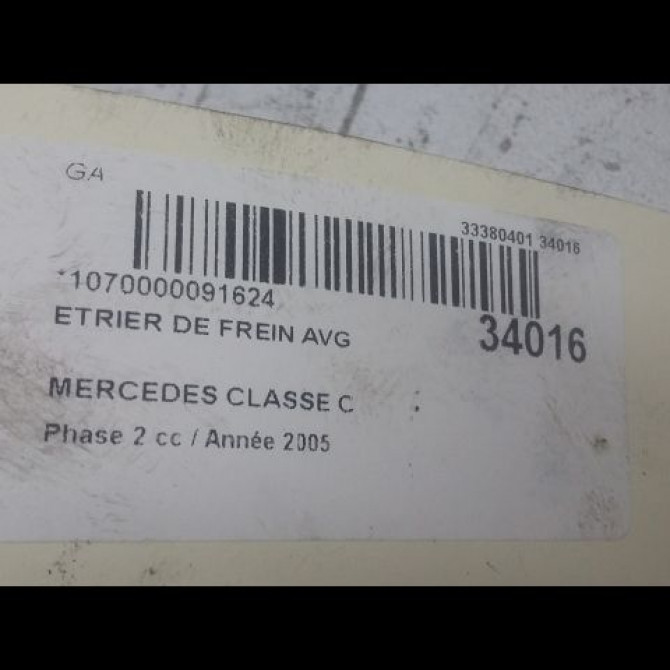 Etrier de frein avant gauche occasion MERCEDES CLASSE C COUPE SPORT II Phase 2 03-2004->04-2008 C 220 CDI 34202183 3