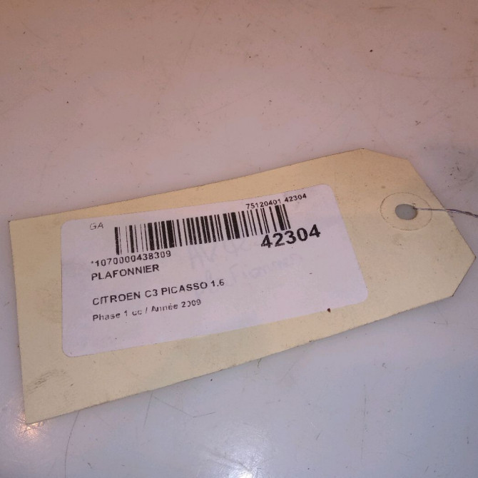 Plafonnier occasion CITROEN C3 PICASSO Phase 1 02-2009->08-2012 1.6 HDi 16v 90ch 5