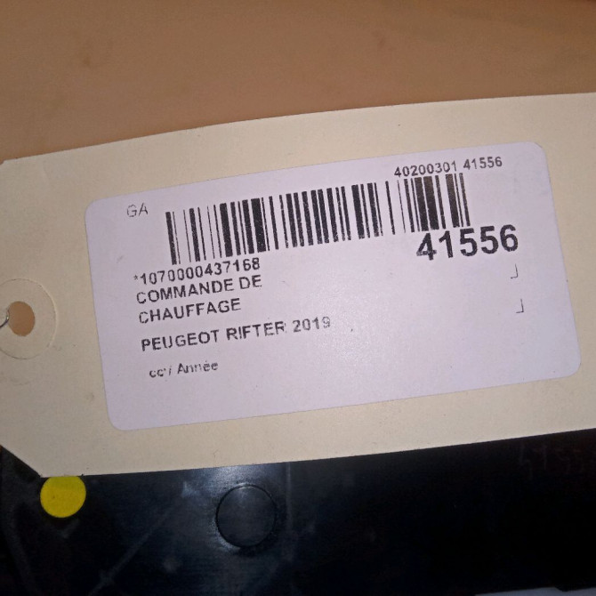 Commande de chauffage occasion PEUGEOT RIFTER 4